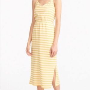 J Crew silk stripped sleeveless dress